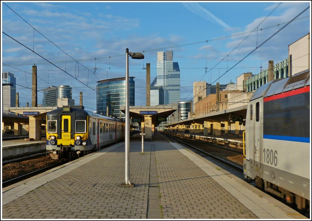 The AM City Rail 989 is leaving the station Bruxelles Nord on June 23rd, 2012.