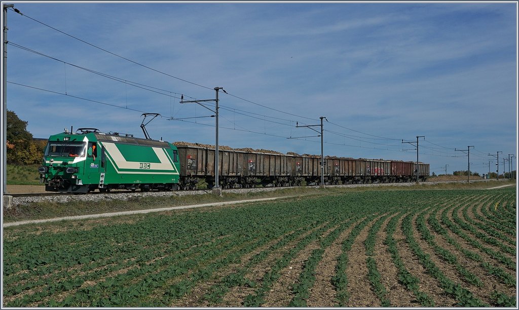 The BAM Ge 4/4 22 with a Cargo Train by Reverolle.
17.10.2017