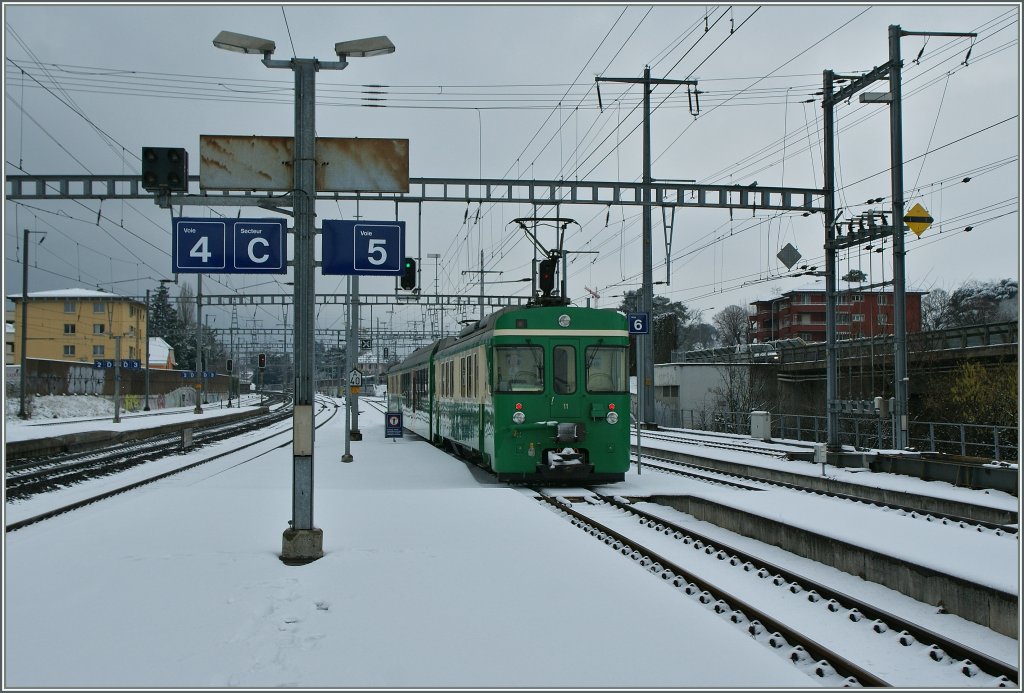 The BAM to Biere is leaving Morges. 
15.01.2013