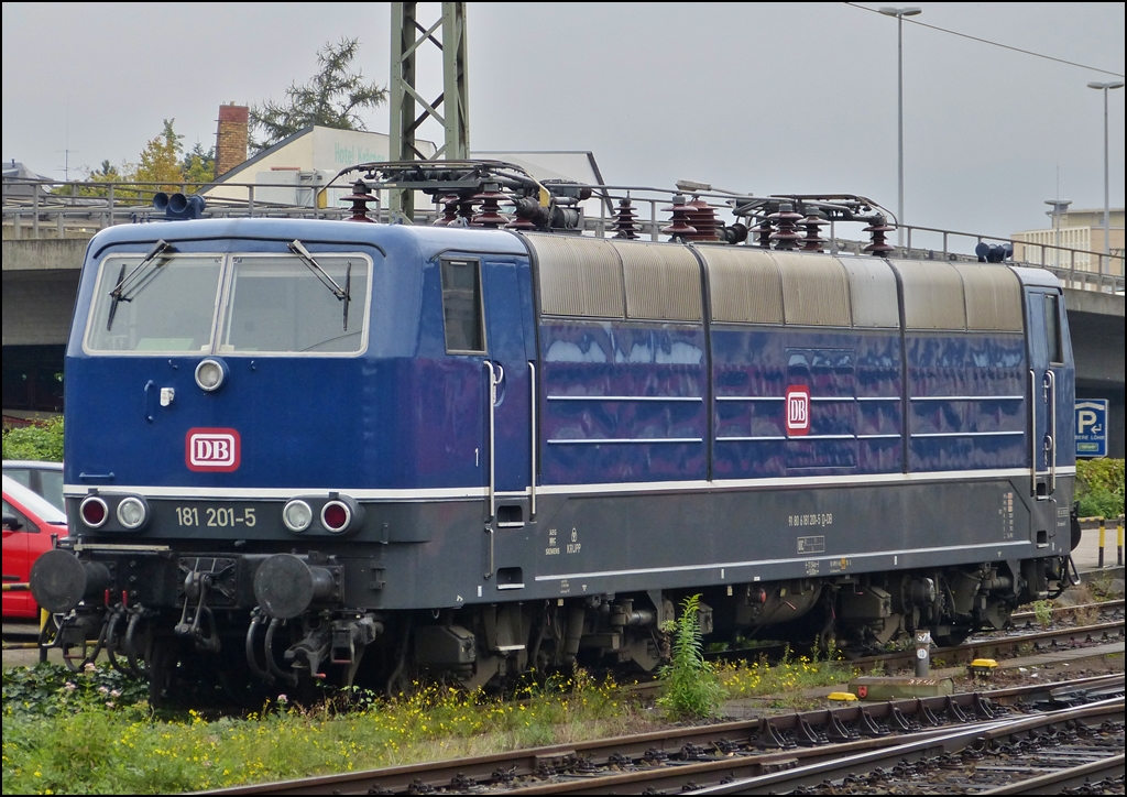 The blue 181 201-5 photographed in Koblenz main station on October 12th, 2012.