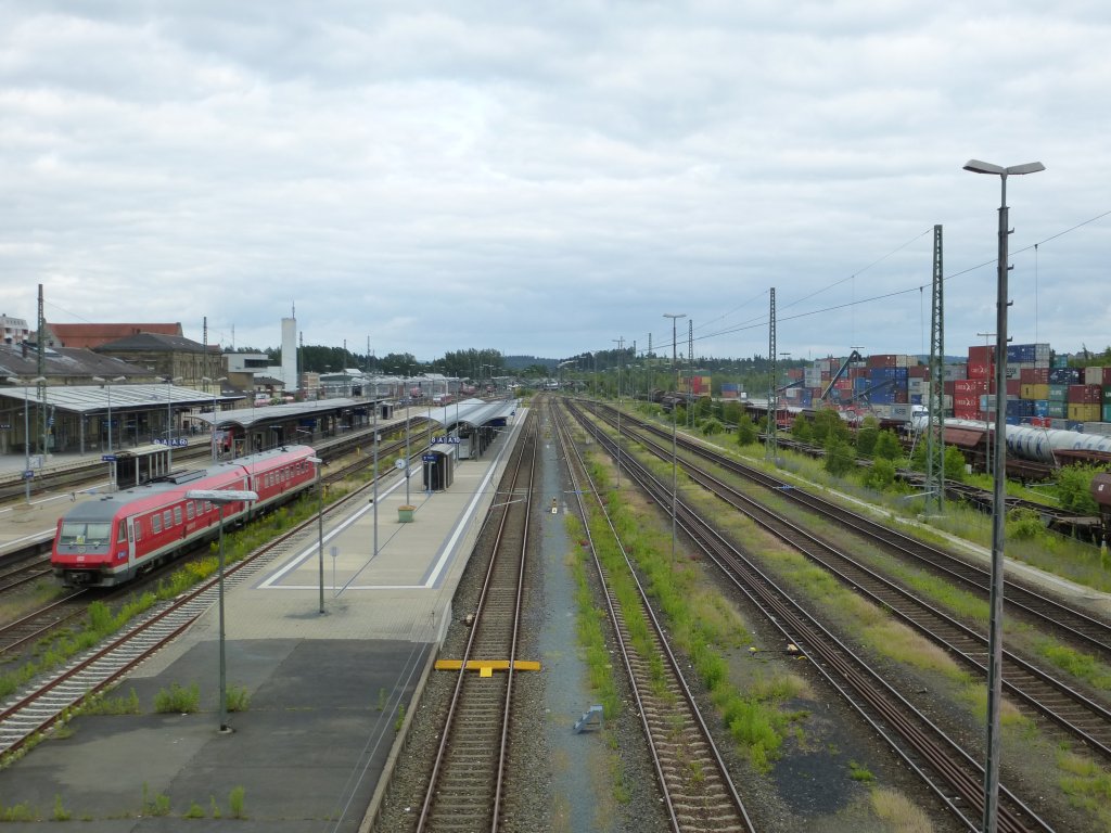 The few about the main station of Hof, June 26th 2013.