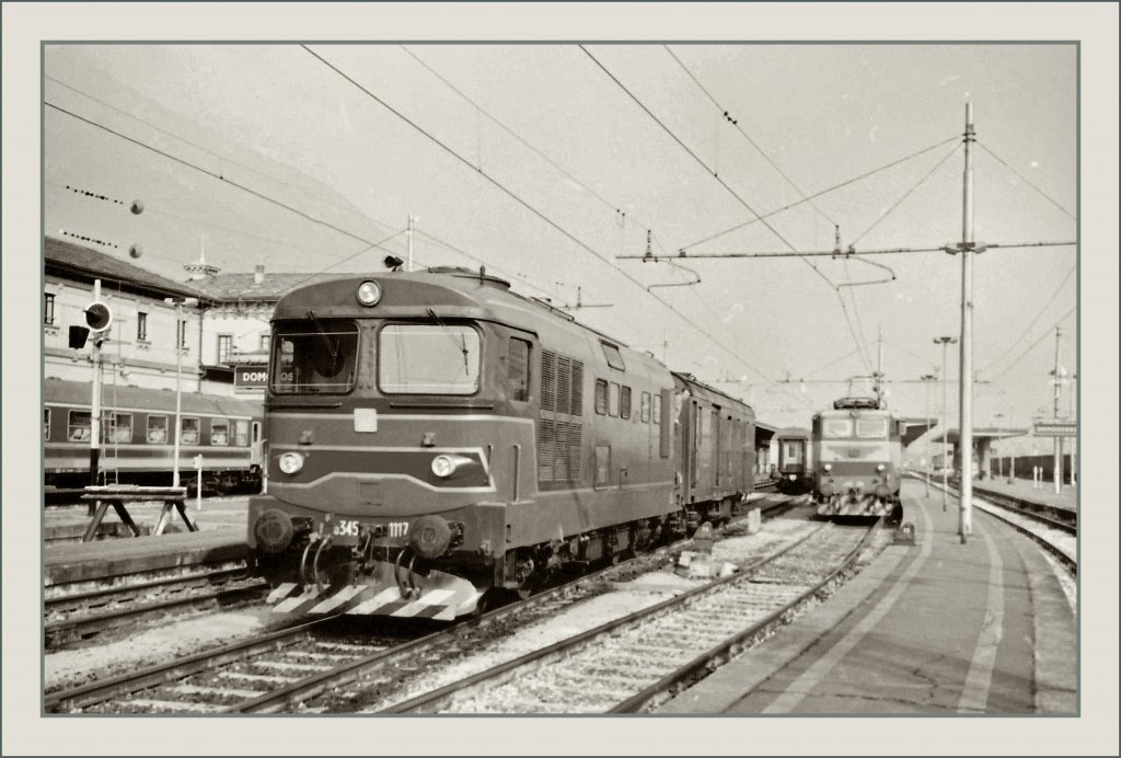 The FS D 345 1117 in Domodossola. 
(Spring 1989/ scannend negative)