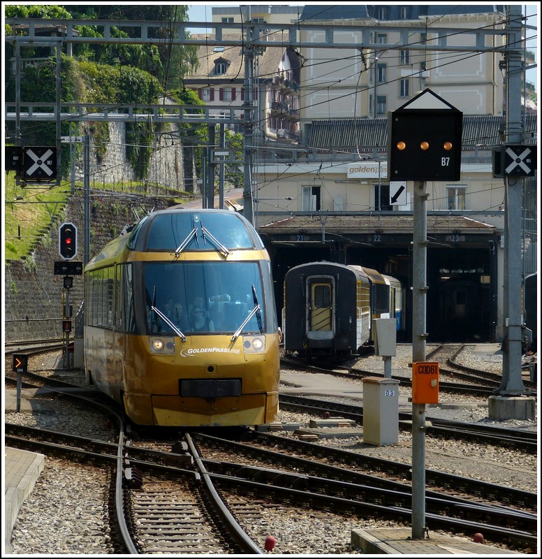 The Goldenpass panoramic train taken in Montreux on May 25th, 2012.