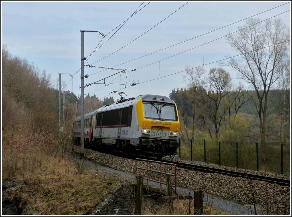 The IR 113 Liers - Luxembourg City pictured just before arriving in Troisvierges on March 29th, 2012.