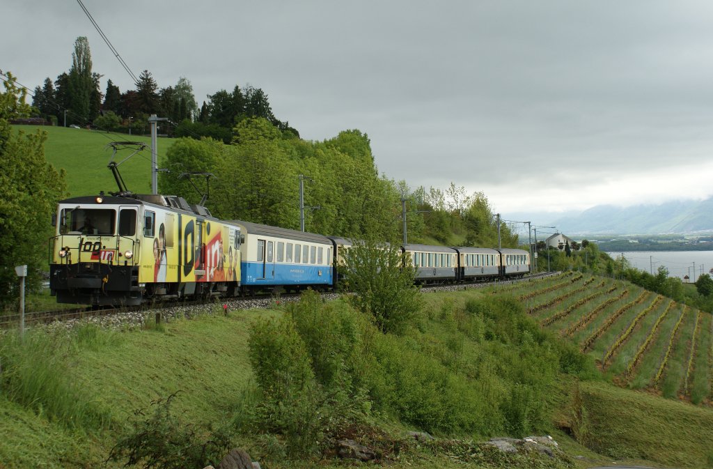 The  Log In  GDe 4/4 by Panchamps on the way to Zweisimmen. 
13.05.2010