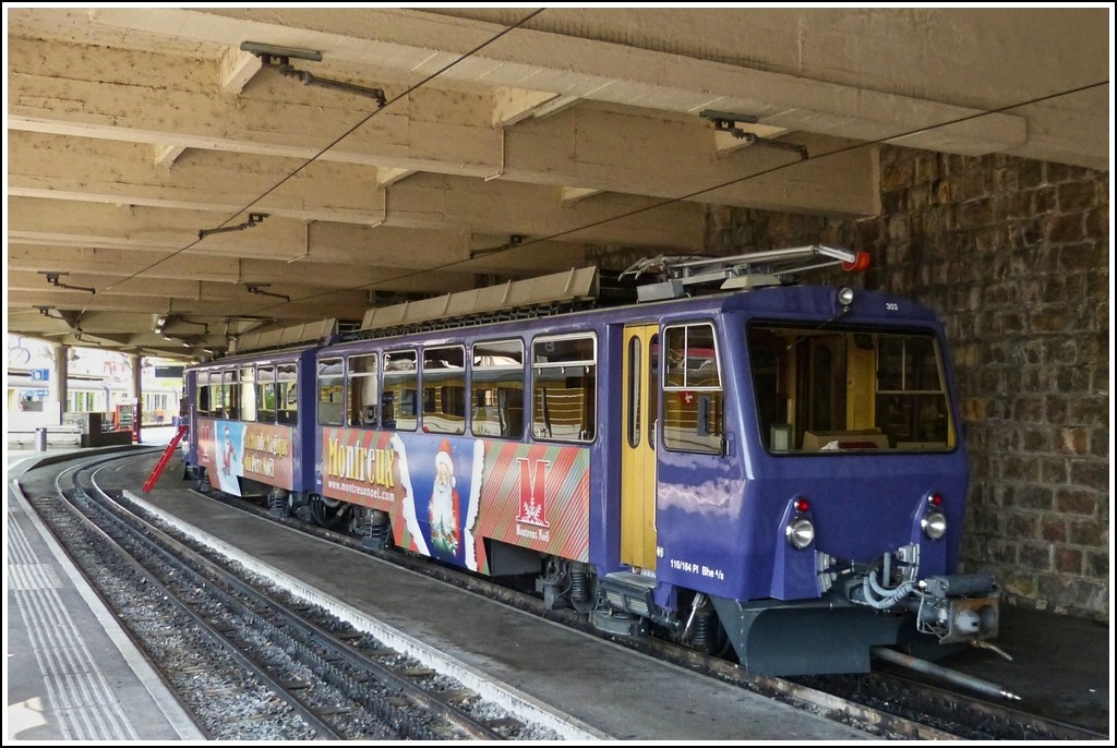 The MGN Beh 4/8 N 303 photographed in Montreux on May 25th, 2012.