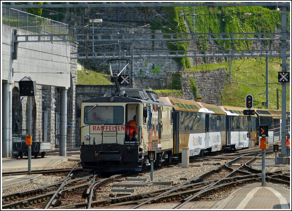 The MOB GDe 4/4 6001 pictured in Montreux on May 25th, 2012.