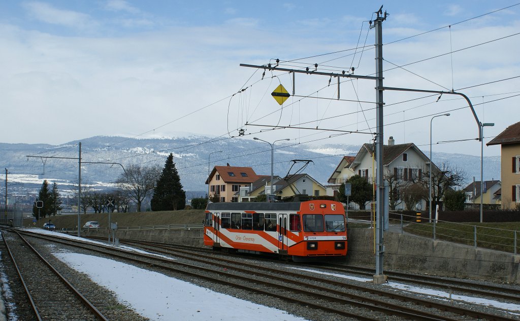 The OC Be 2/2 N° 14 is arriving at Chavorany.
01.02.2010