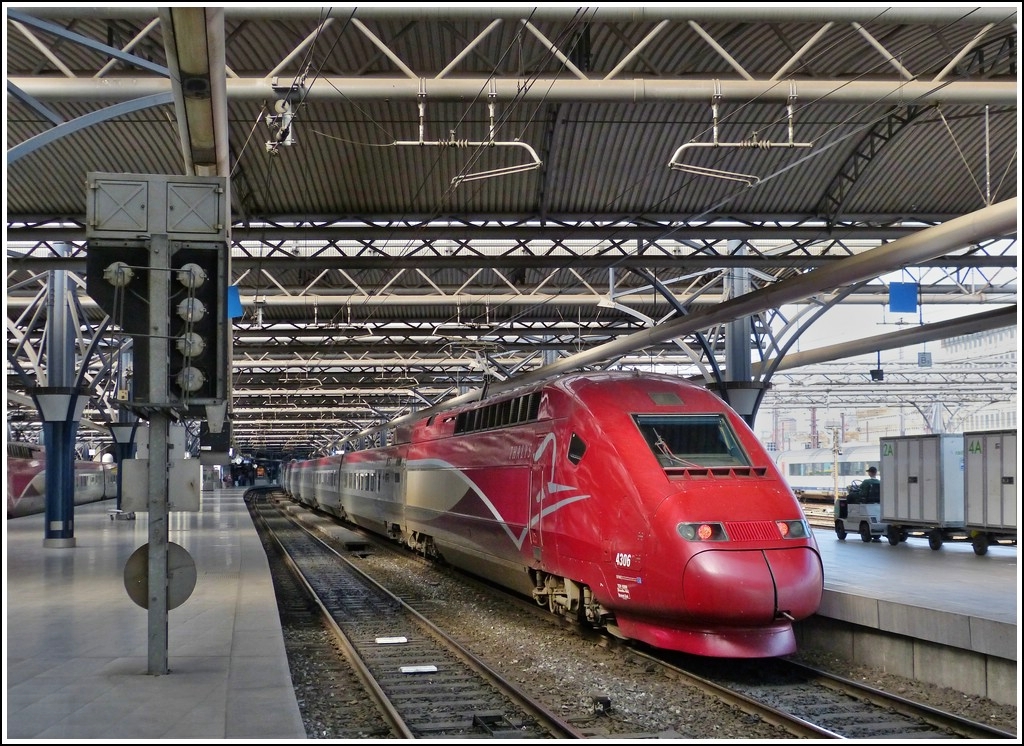 The PBKA Thalys unit 4306 photograped in Bruxelles Midi on June 22nd, 2012.