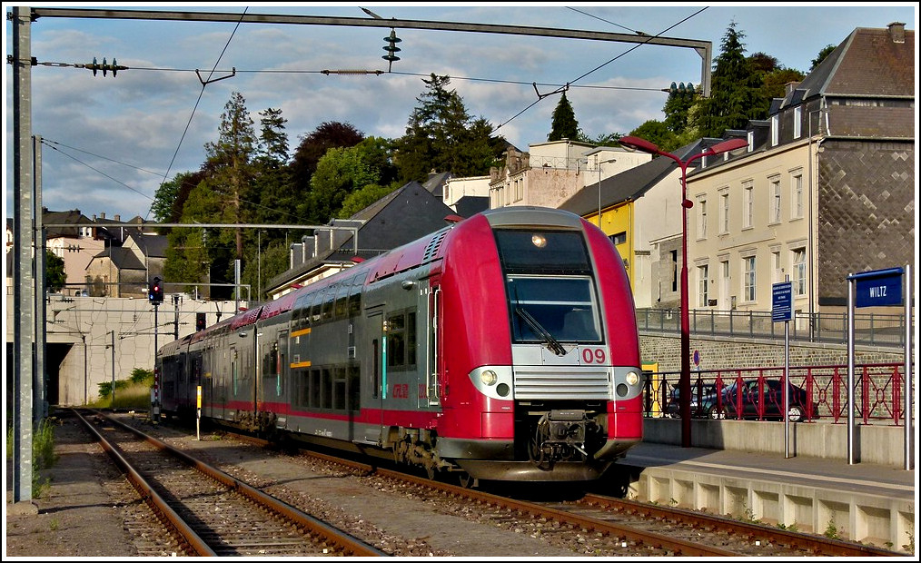 The rare visit of Z 2209 at the station of Wiltz on July 8th, 2011.  