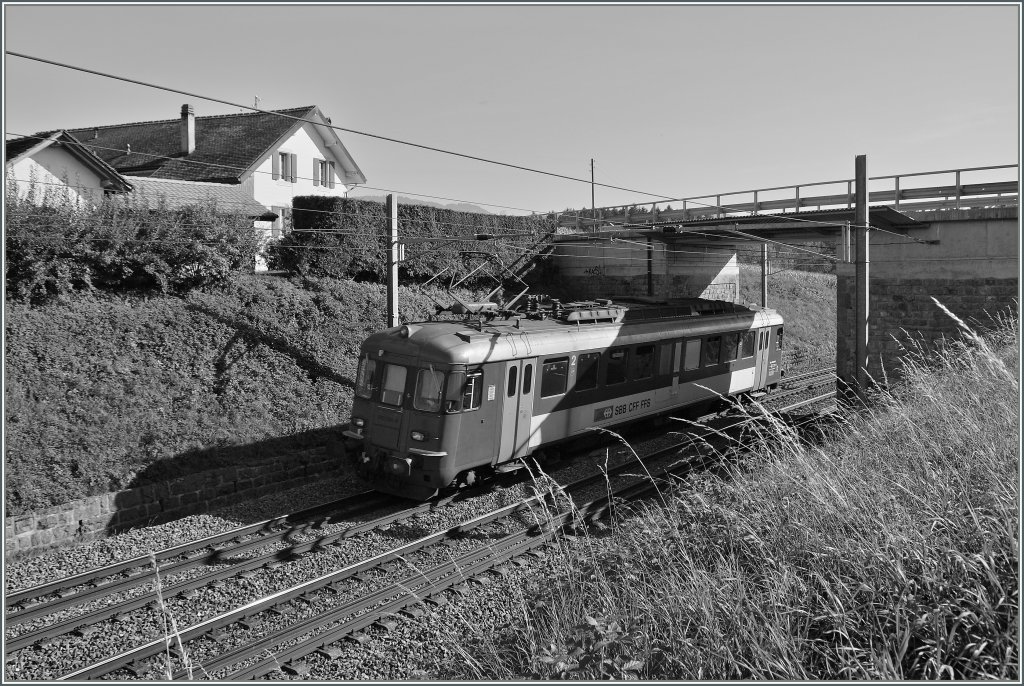 The RBe 540 056-9 is the local train from Romont to Palzieux. 
05.10.2012