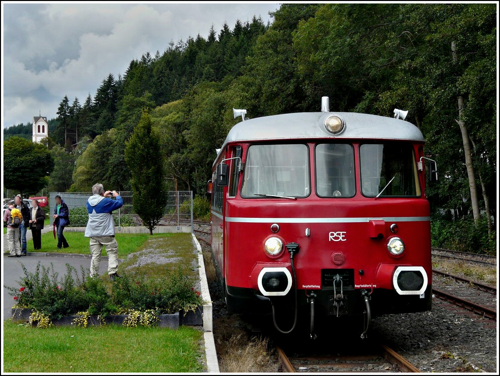 The RSE MAN railcar VT 23 taken in Hellenthal, the final station of the beautiful Oleftalbahn on August 28th, 2011.