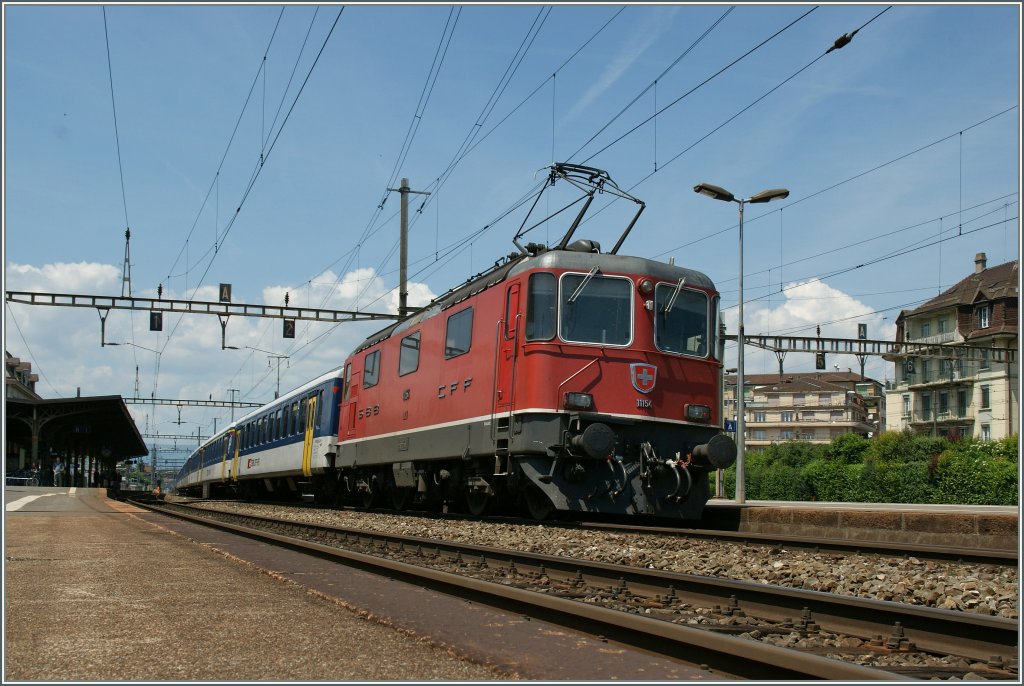 The SBB Re 4/4 II 11154 in Renens VD.
30.05.2012