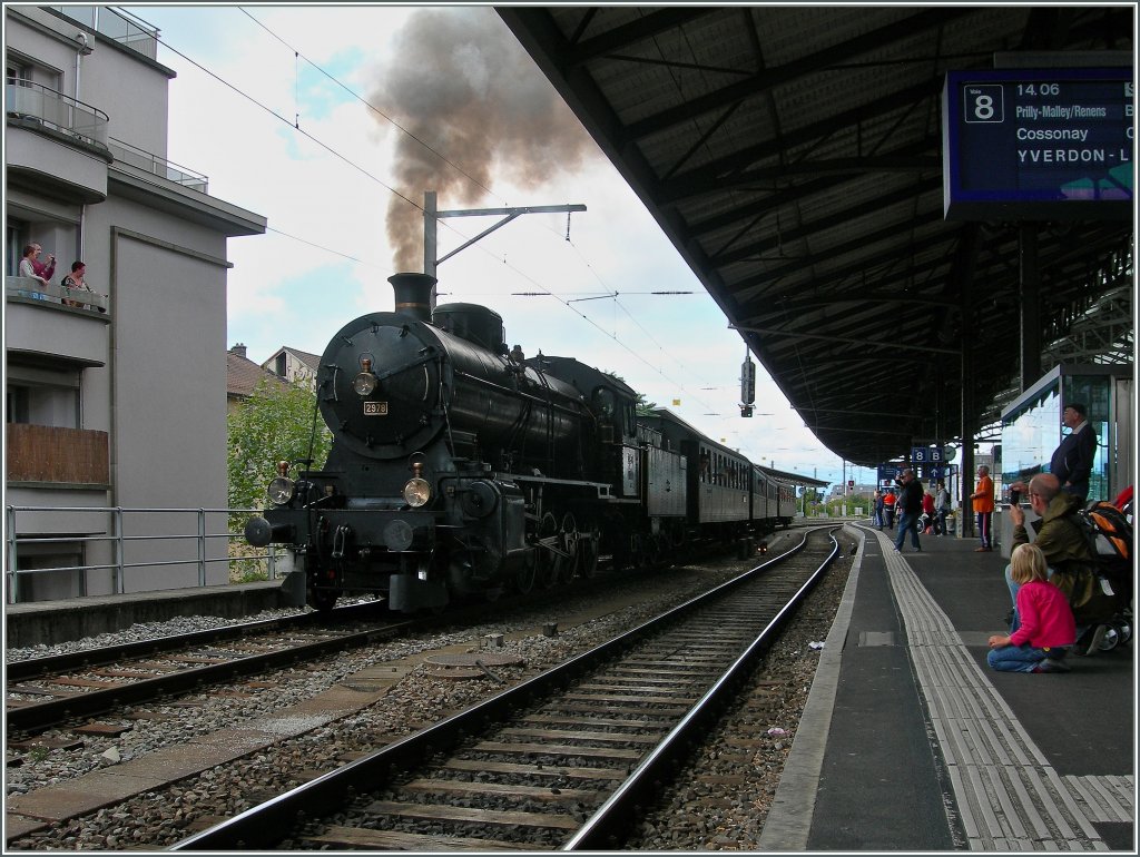 The SBB Steamer C 5/6 2978 in Lausanne. 02.09.2012