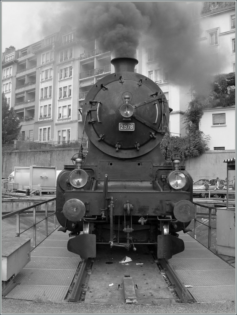 The SBB Steamer C 5/6 2978 in Lausanne. 02.09.2012