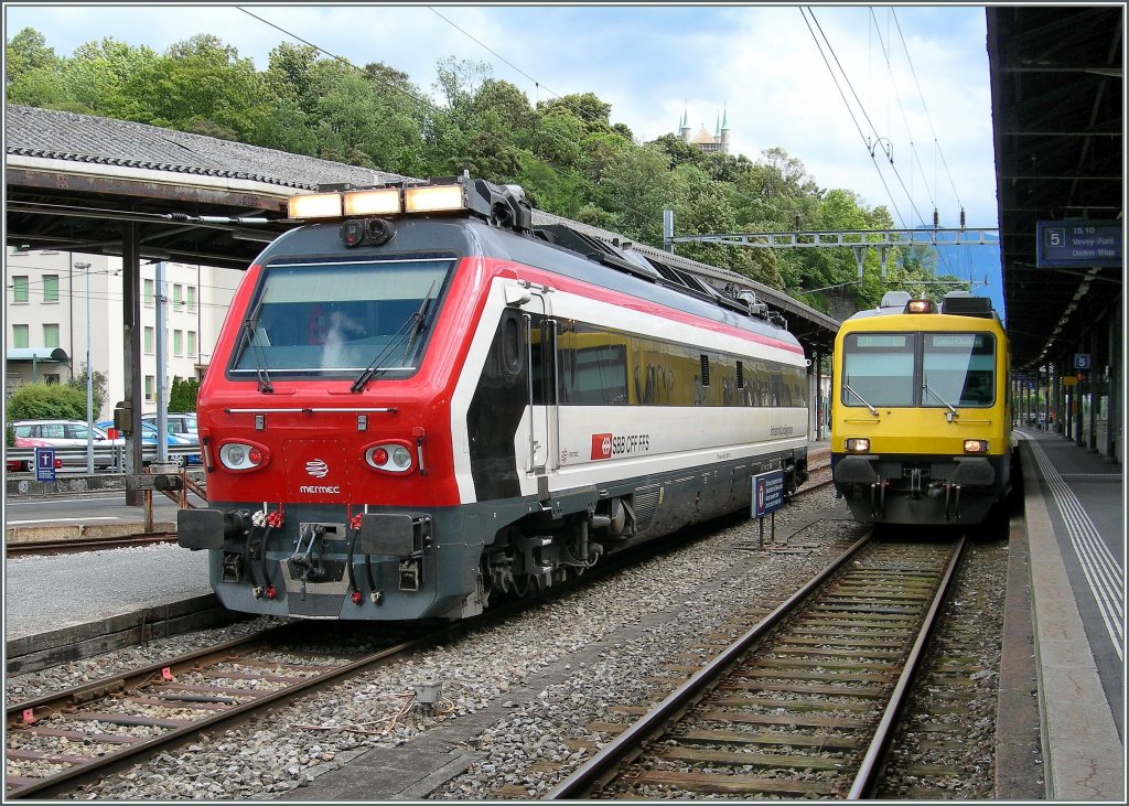 The SBB  XTmass 99-85-9160 001-5 in Vevey
08.08.2011