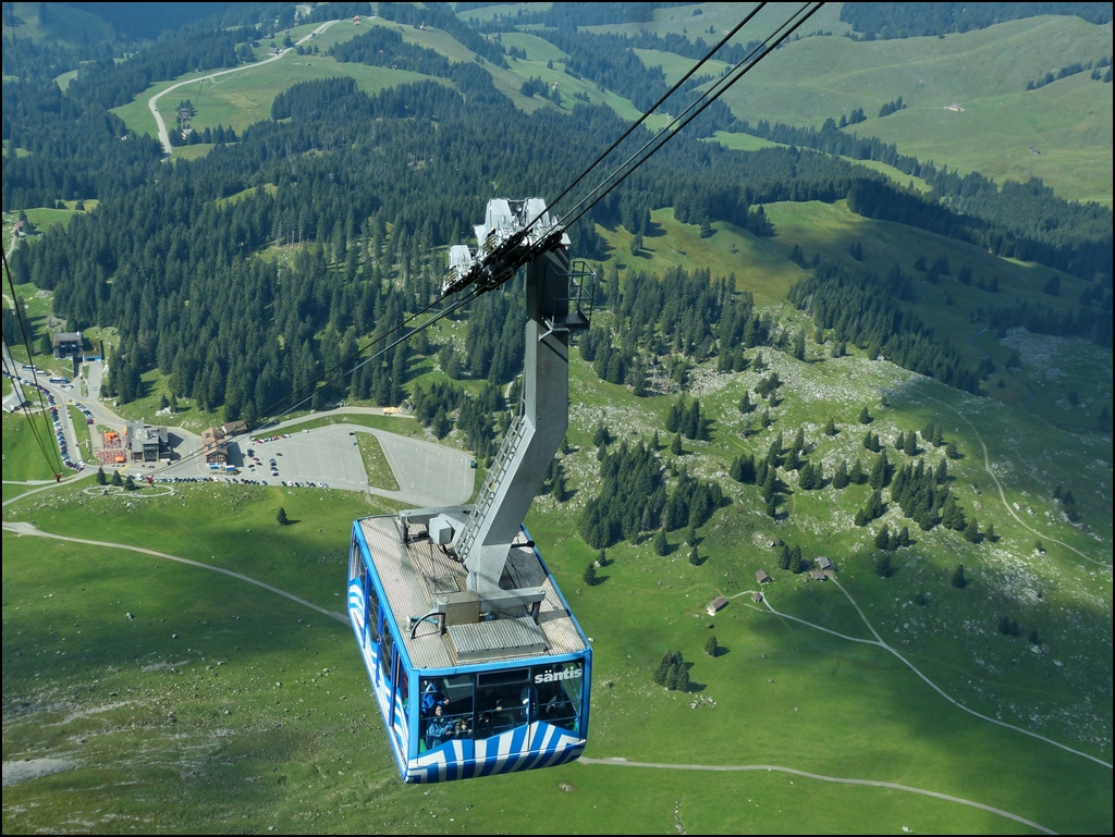 The Schwgalp-Sntis cableway pictured on September 14th, 2012.