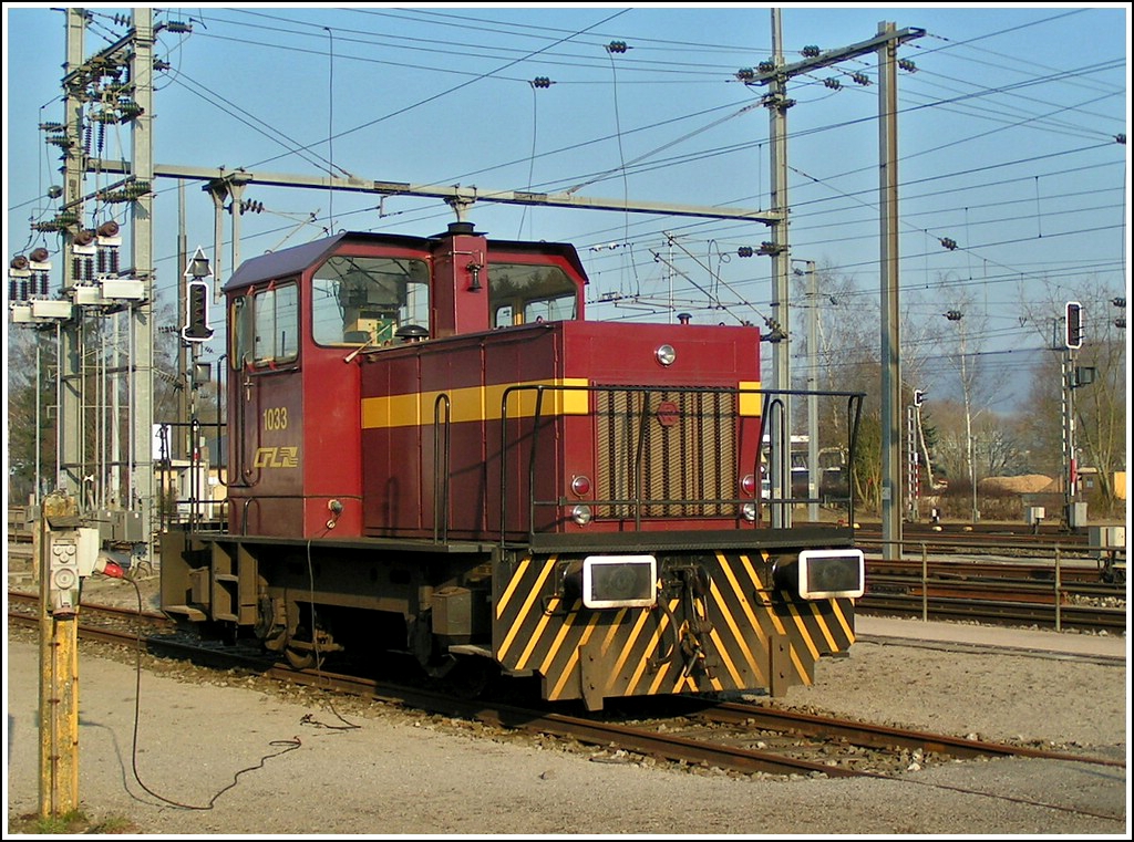 The shunter engine 1033 photographed in Ettelbrck on February 24th, 2008.