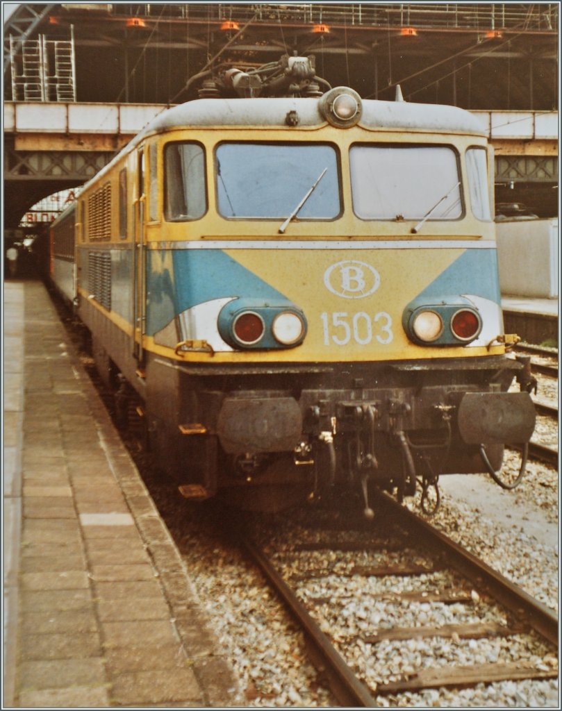 The SNCB 1503 in Amterdam CS.
27. 06.1984