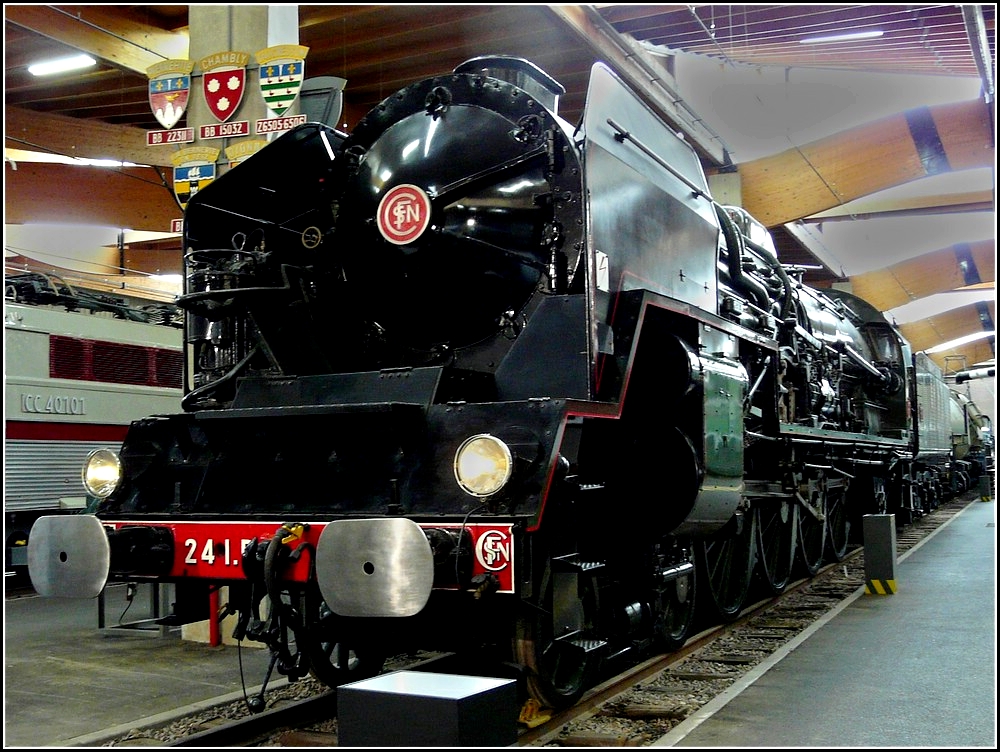 The SNCF steam engine 141.R 1187 pictured at the museum Cit du Train in Mulhouse on June 19th, 2010.