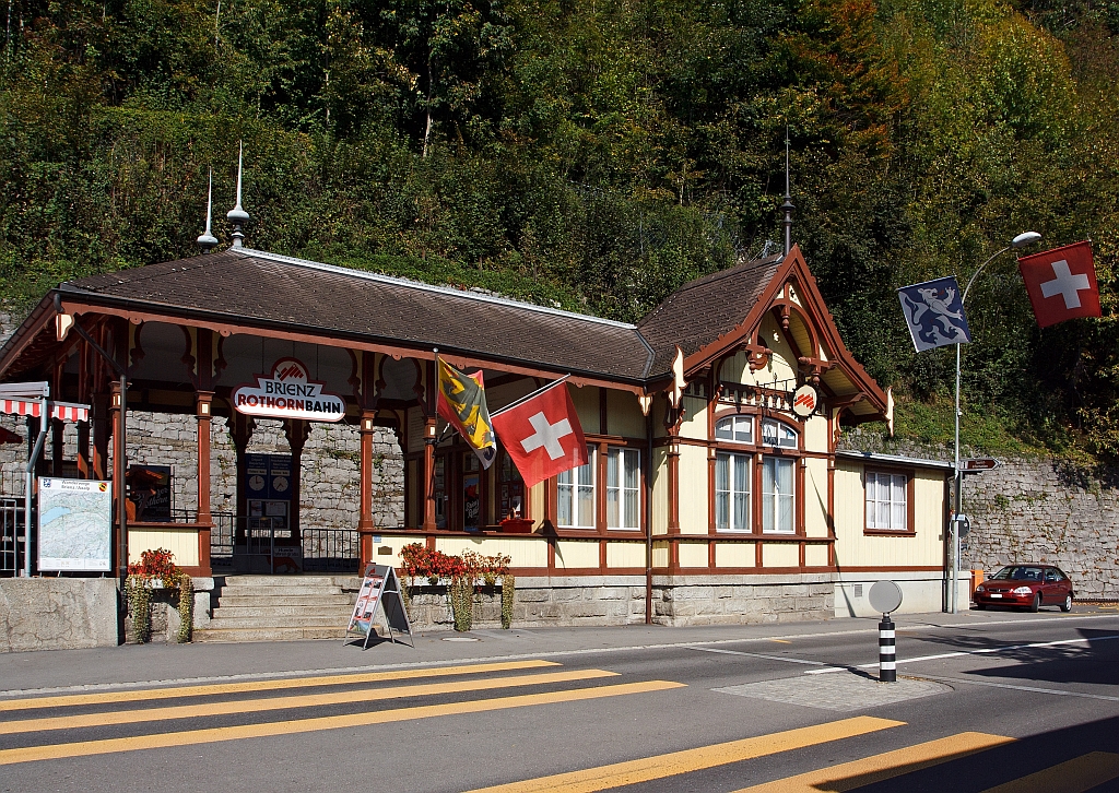 The station (base station) of Brienz Rothornbahn, on 30.09.2011, Brienz (CH). Here was the next day the BB meeting.