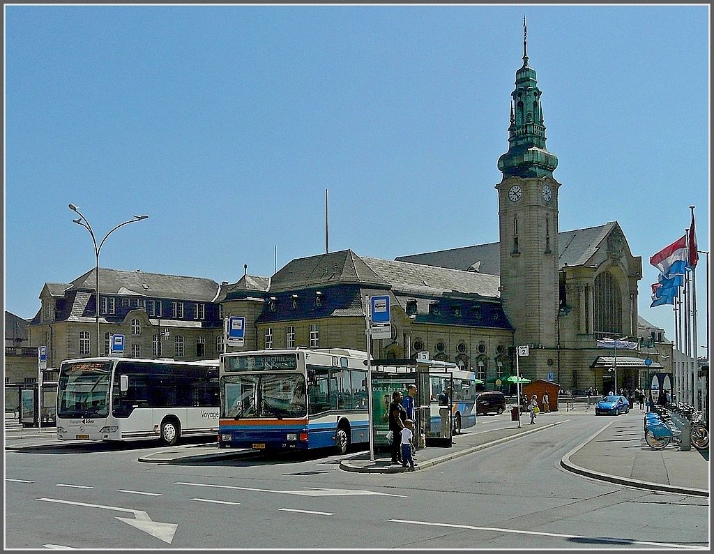 The station of Luxembourg City photographed on August 1st, 2009.