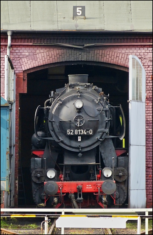 The steam engine 52 8134-0 pictured in Siegen on October 13th, 2012.