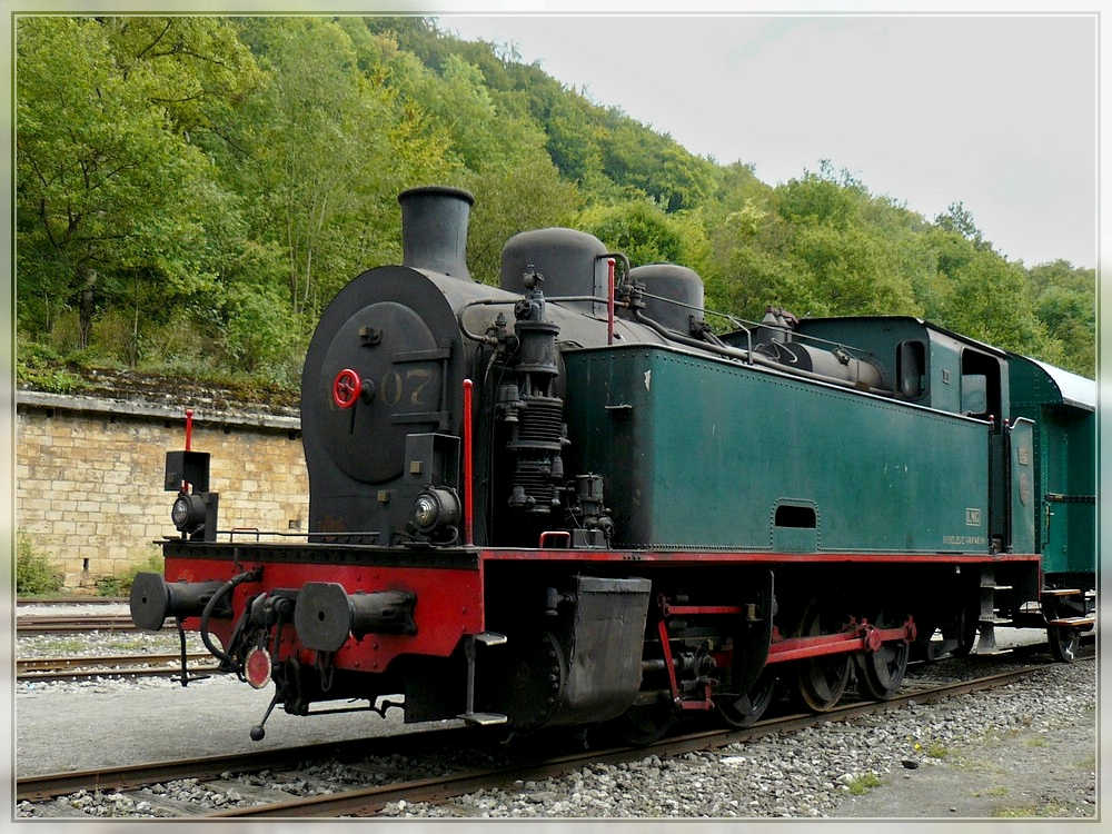 The steam engine AD07, 040T,  La Meuse  photographed in Fond de Gras on September 13th, 2009.  

 
