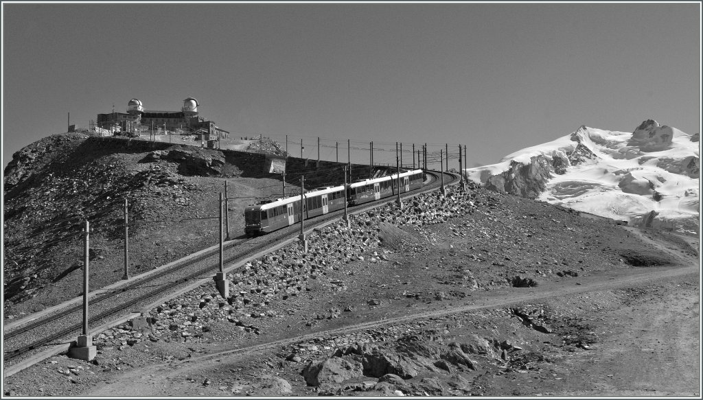 The summit Station of the Gornergrat Railway GGB ( The Matterhorn Railway . 
04.10.2011