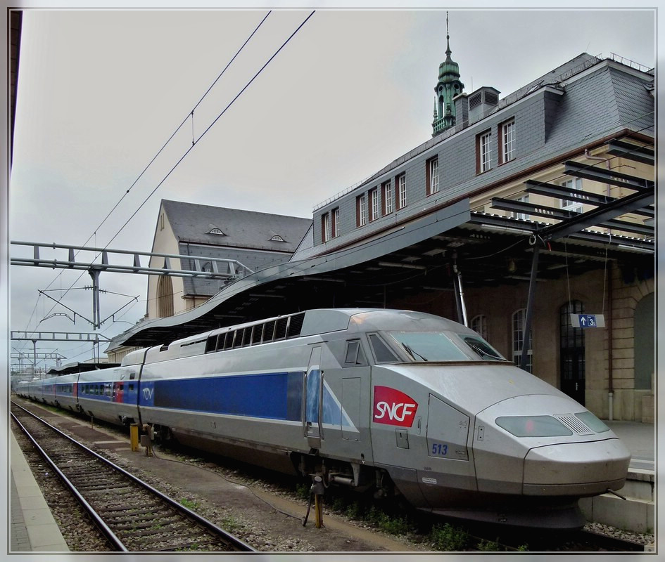 The TGV 513 is waiting for passengers in Luxembourg City on June 23rd, 2011.