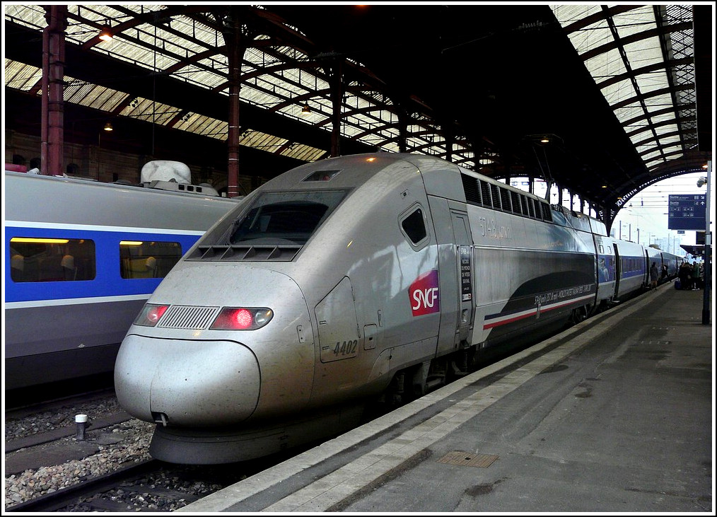 The TGV POS world record unit 4402 taken in Strasbourg on October 30th, 2011.