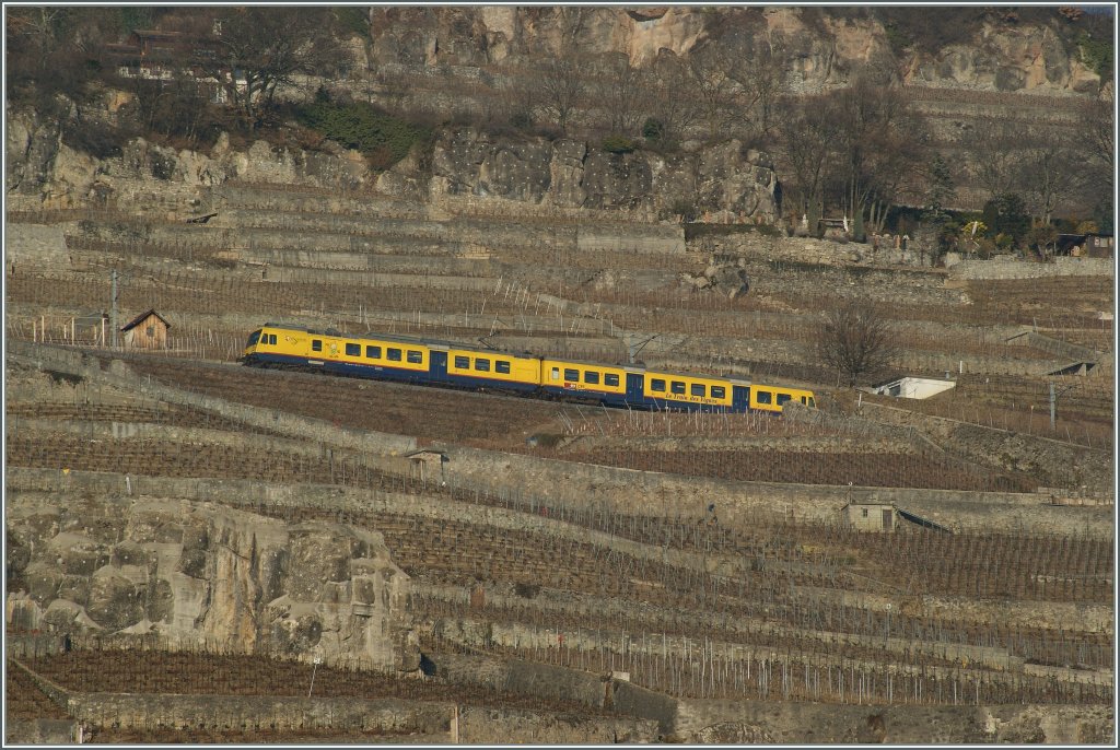 The  Train des Vignes  in the Lavaux vineyards. 
01.03.2012