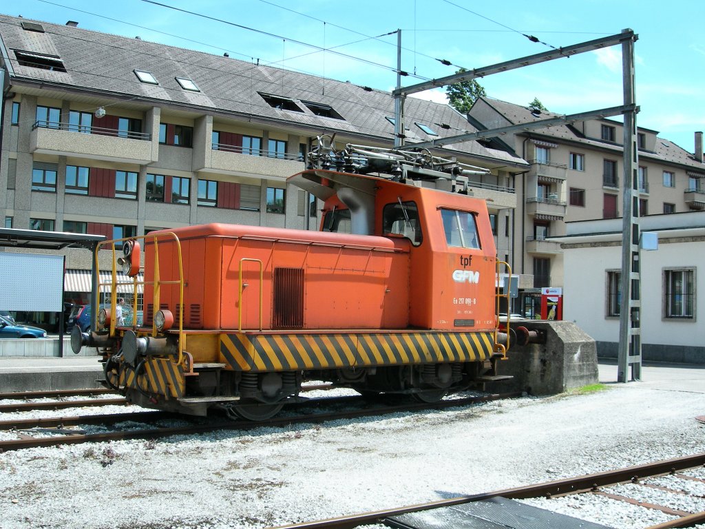 TPF 8ex GFM) Ee 2/2 217 091-8 in Bulle.
19.06.2008