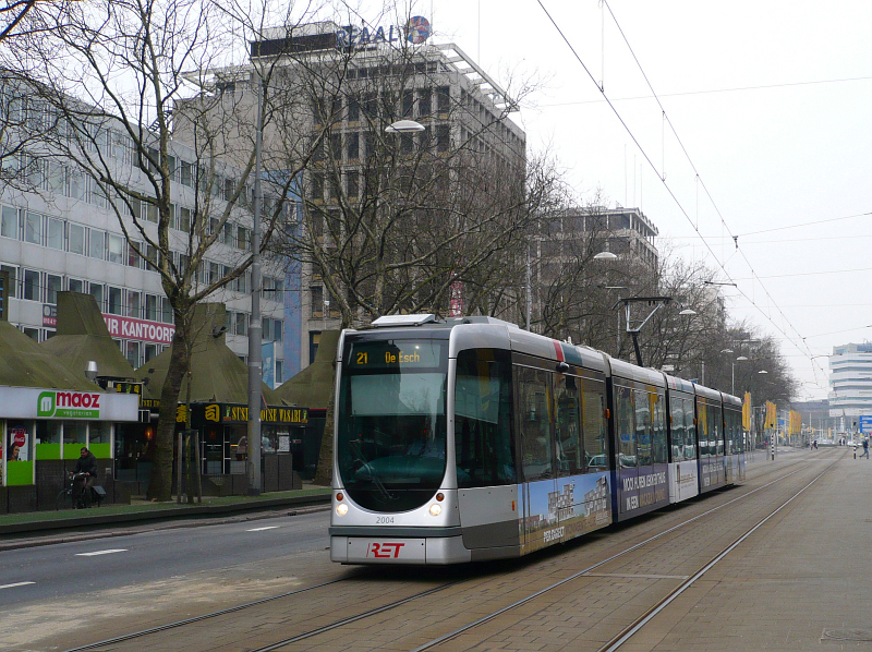 Tram 2004 Coolsingel, Rotterdam 23-02-2011.