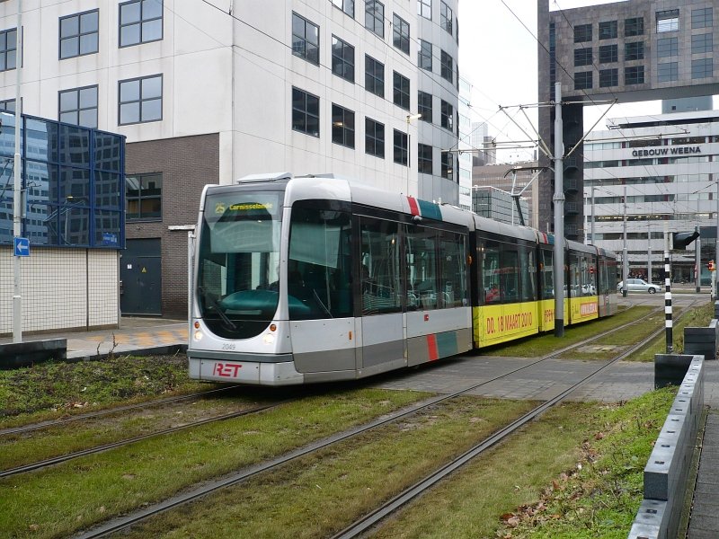 Tram 2049 Poortstraat Rotterdam 24-02-2010.