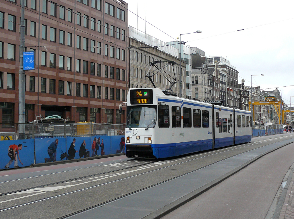 Tram 823 Rokin Amsterdam 27-05-2011.