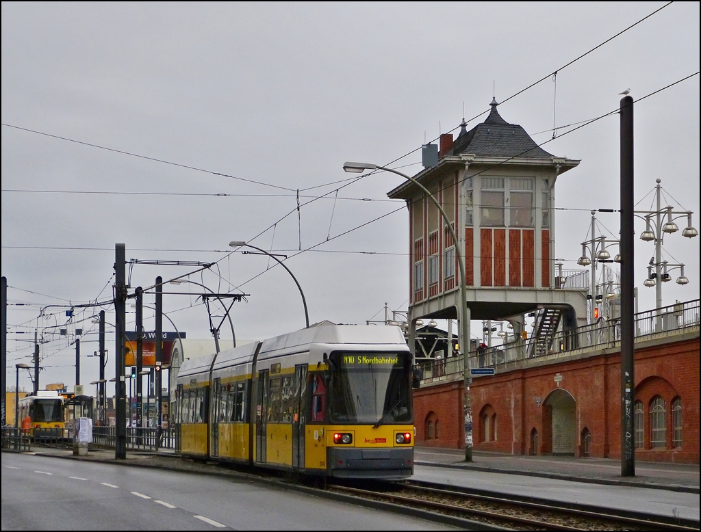 Tram N 2045 taken in Berlin Warschauer Strae on December 29th, 2012.