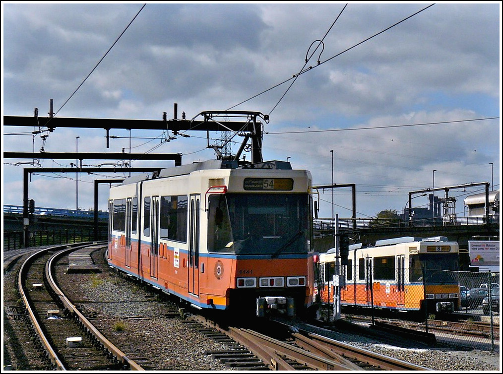 Tram N 6141 pictured near the station Charleroi Sud on September 12th, 2009.