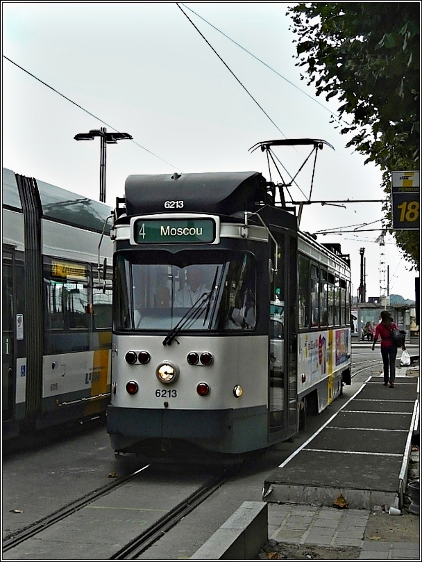 Tram N 6213 photographed near the station Gent Sint Pieters on September 13th, 2008.