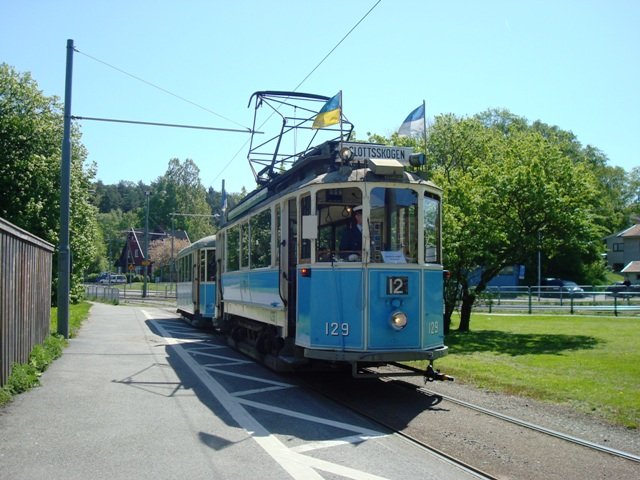 Tram no 129 Marklandsgatan 2009 - 05 - 16 (Gteborgsvarvet). 