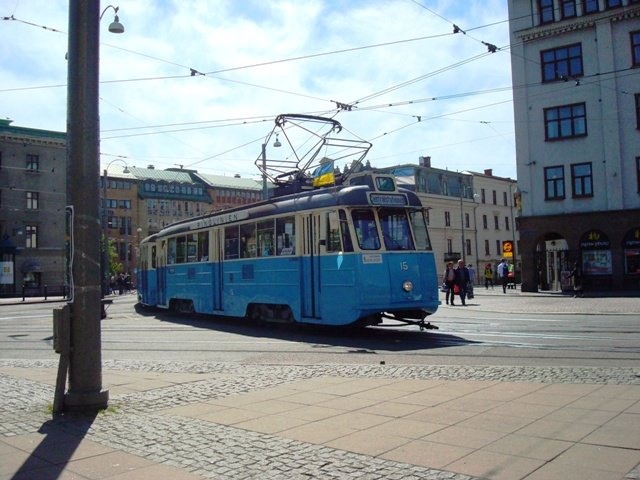 Tram no 15 Drottnigtorget 2009 - 05 - 16 (Gteborgsvarvet). 