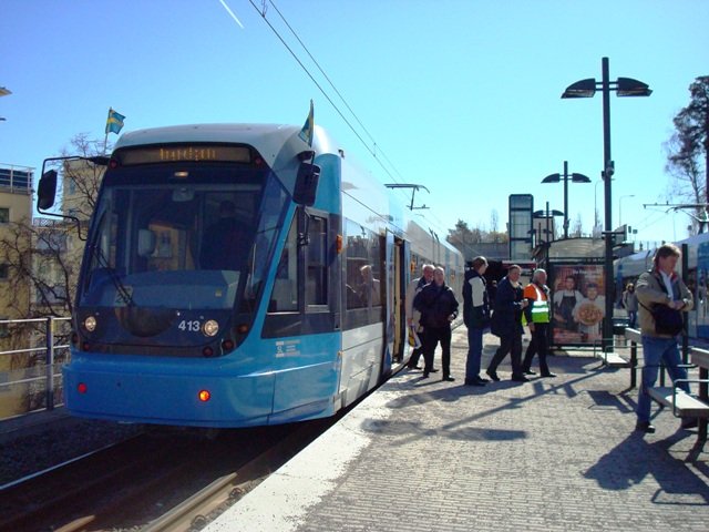 Tram no 413 Stora Essingen (Tvrbanan) 2008 - 04 - 20