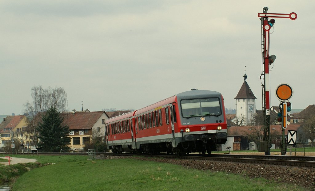 VT 628/928 287 by Neunkirch. 
08.04.2010