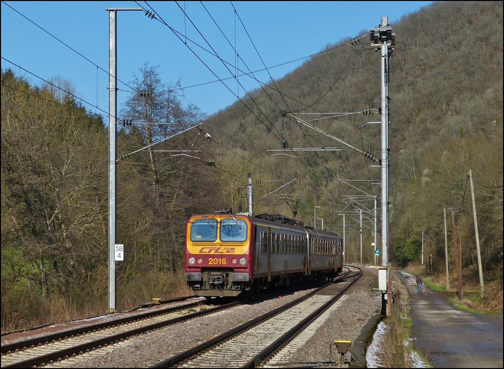 Z 2016 is changing the track in Goebelsmühle on February 18th, 2013.
