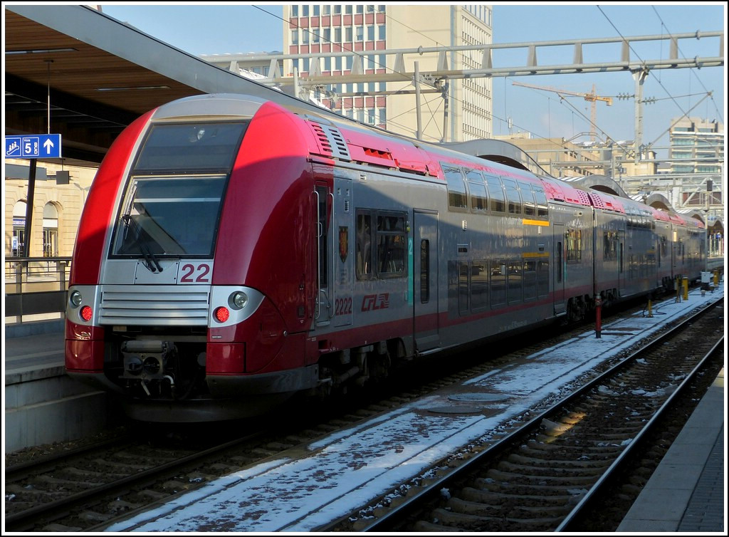 Z 2222 pictured in Luxembourg City on February 1st, 2012.