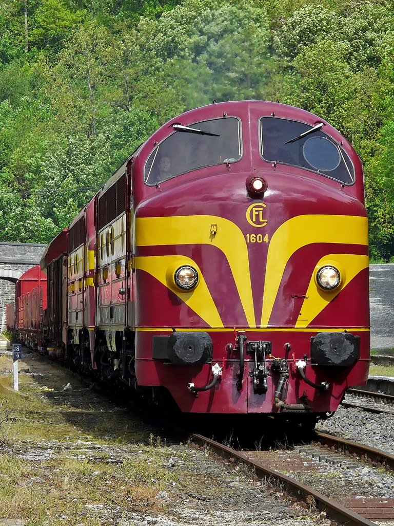 . 1604 photographed  in Spontin on the heritage railway track Le Chemin de Fer du Bocq on May 16th, 2009.