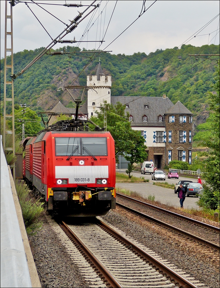 . 189 double header is hauning a freight train through Gondorf on June 20th, 2014.