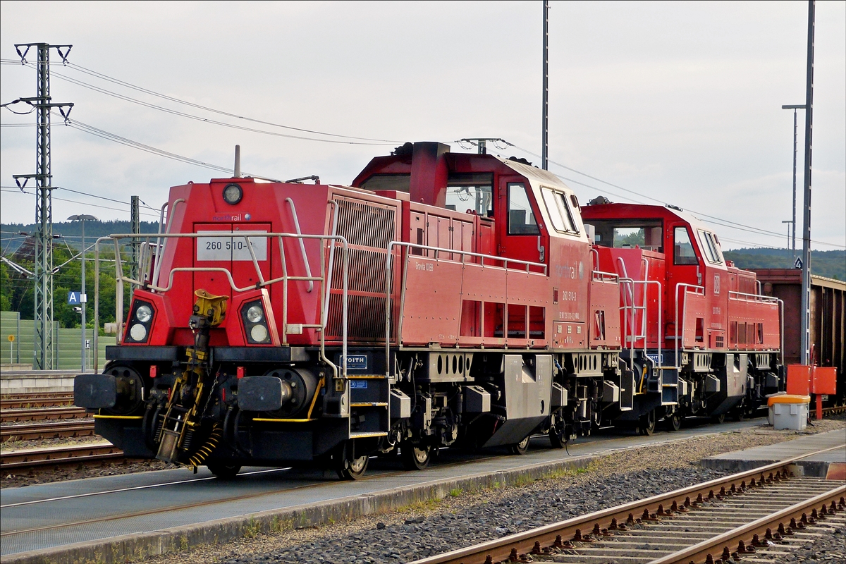 . 260 510-3 and 261 078-0 taken in Montabauer on May 25th, 2014.
