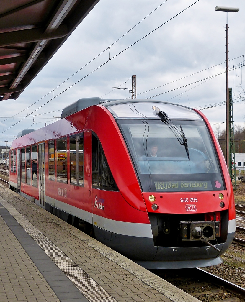 . 640 005 as RB 93 to Bad Berleburg taken in Kreuztal on March 22nd, 2014.