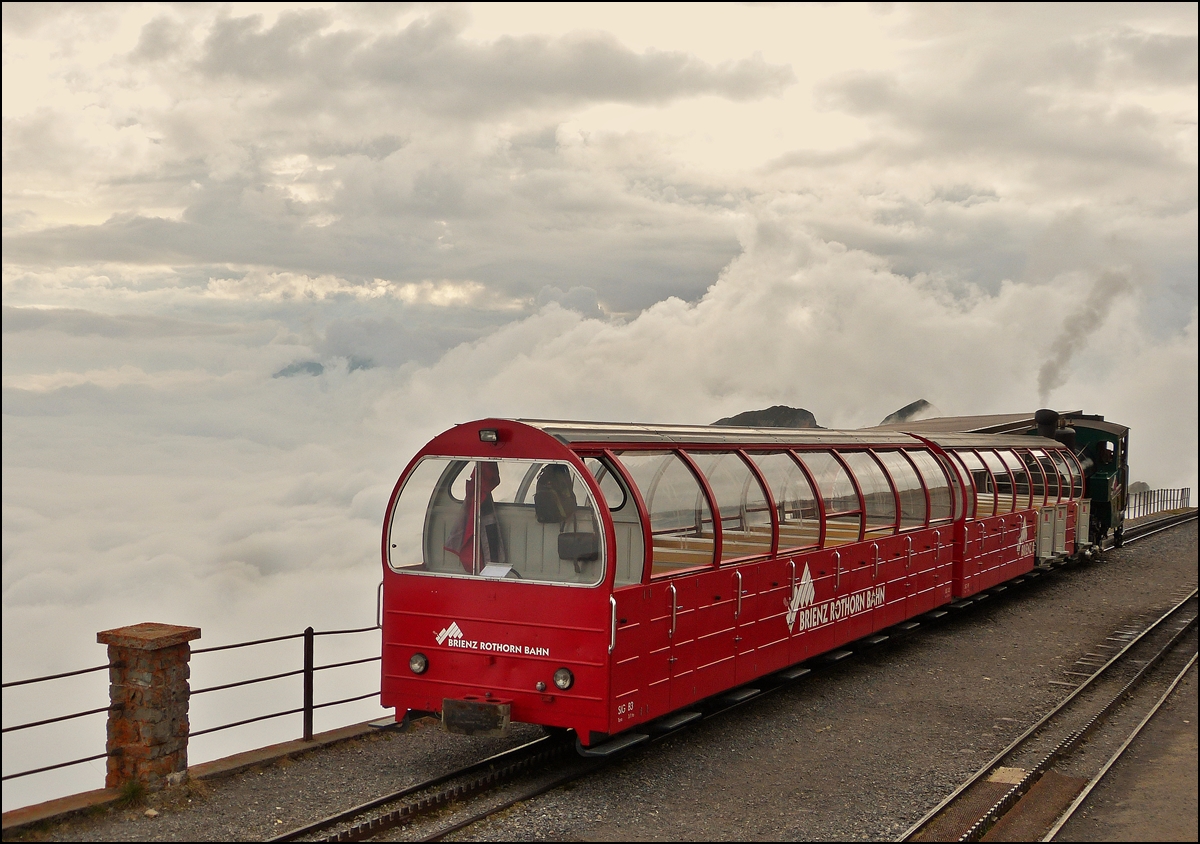 . A BRB steam train photographed in Rothorn Kulm on September 29th, 2013.